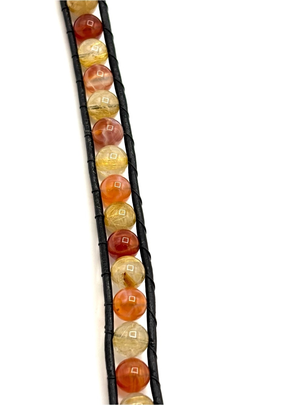 Hand Crafted Multi-Strand Beaded Wrap Bracelet with Imperial Jasper Pendant - Picture 9 of 11